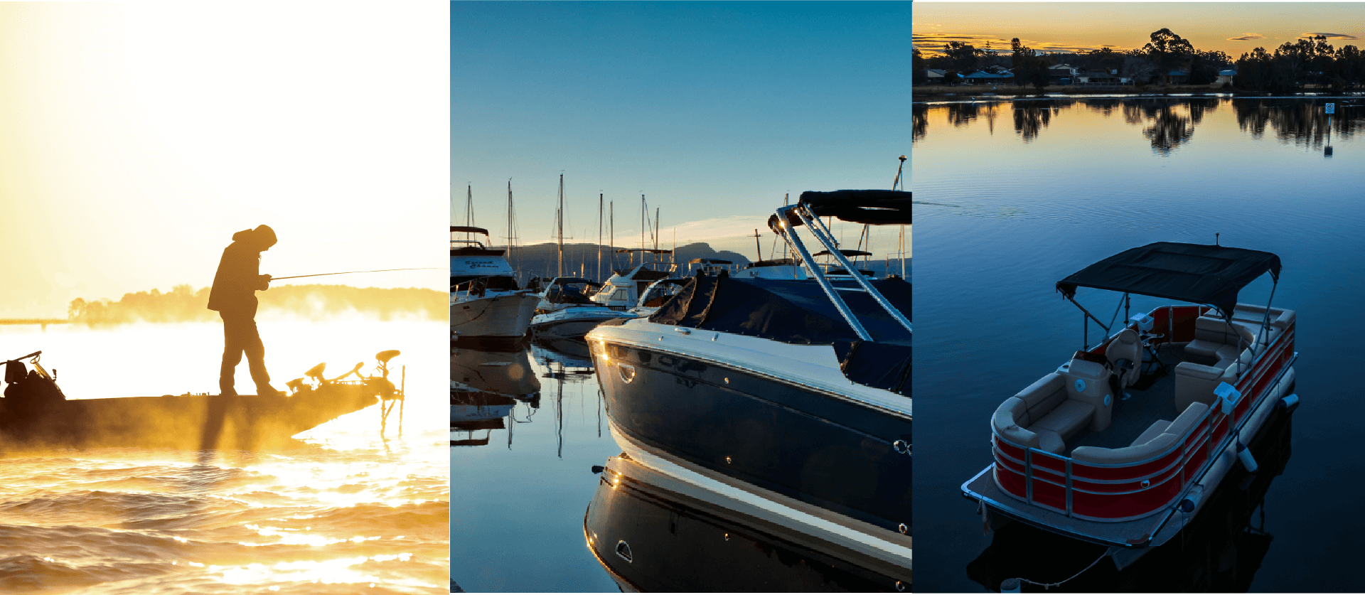 launchboat collage of boats